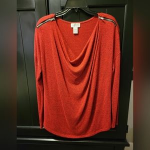 Carmen lightweight sweater great for the holidays.  Size L